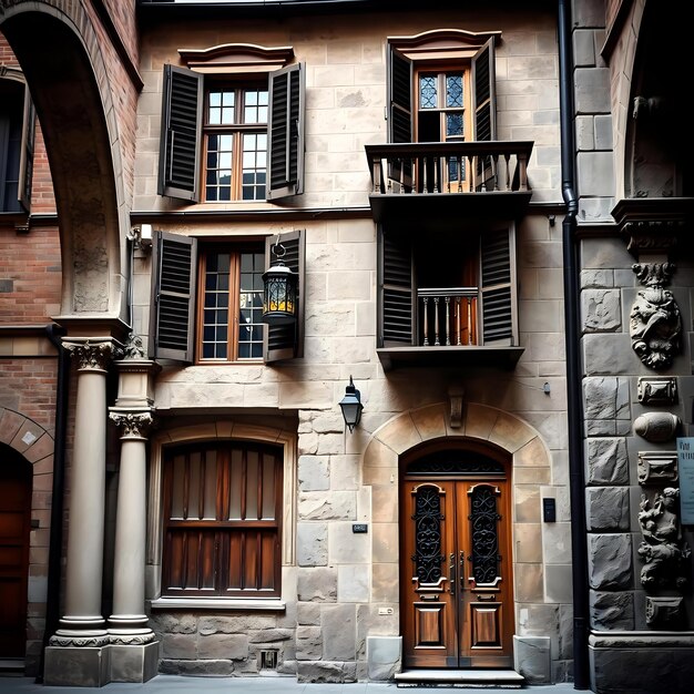 Sizable Tenement House with Balcony in Old Town Square Location