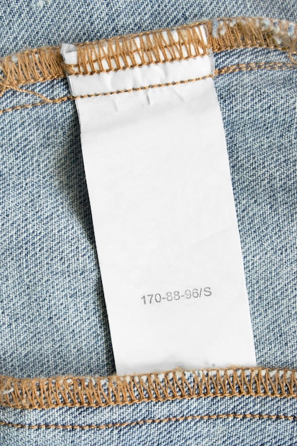 Size clothing label