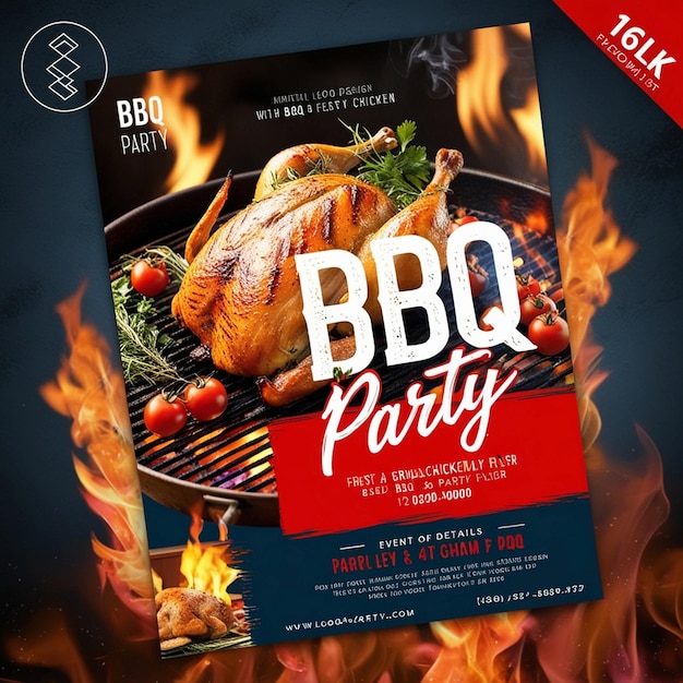 Photo sizzle amp smoke the ultimate bbq party flyer