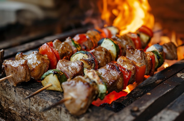 Sizzling barbecue feast skewers