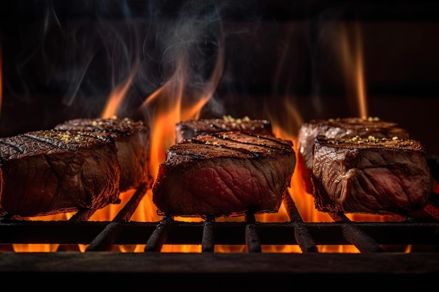 Sizzling Hot Beef on the Fiery Grill