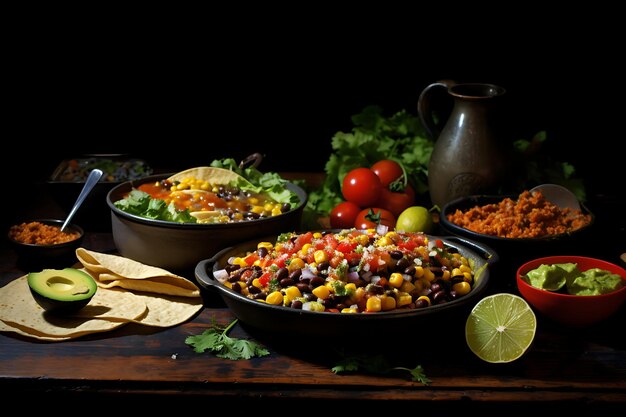 Sizzling mexican fiestas mexican food photo