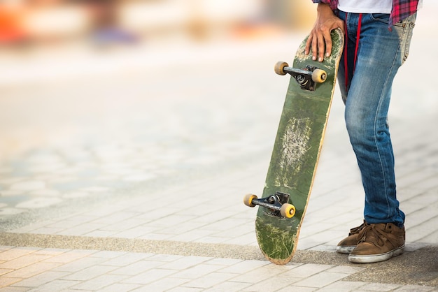 Skateboarder man