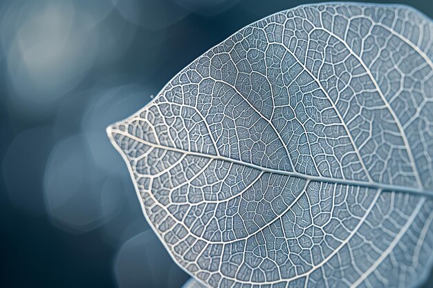 Photo skeletal leaf with intricate veins