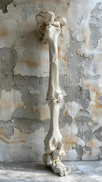 a skeleton hangs on a wall with the word bones