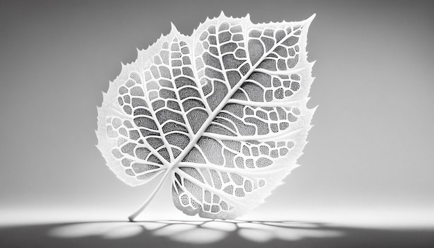 Photo a skeleton leaf with a white background