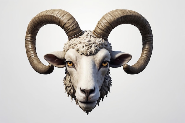 skeleton sheep s head with horns