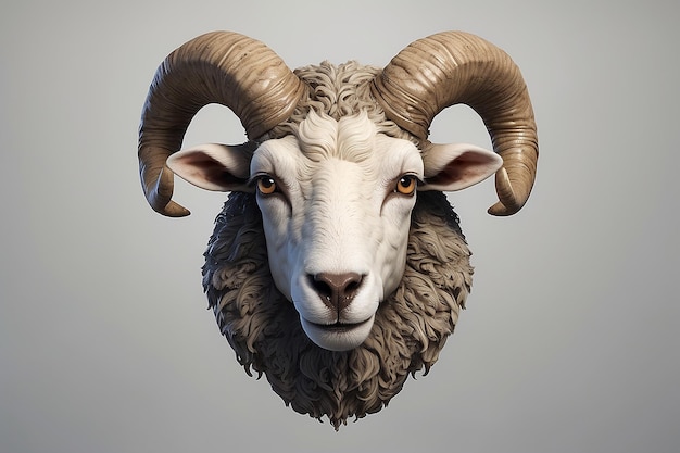 skeleton sheep s head with horns