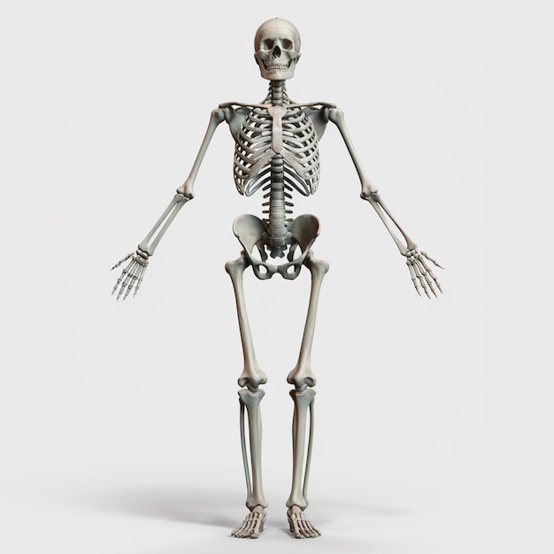 Photo a skeleton with skeleton and bones that says skeleton