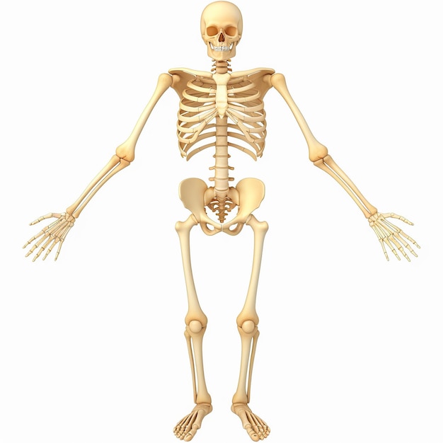 Photo a skeleton with a skeleton and a human skeleton