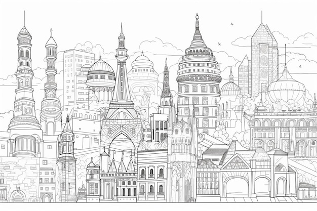 A sketch of the city of shanghai.