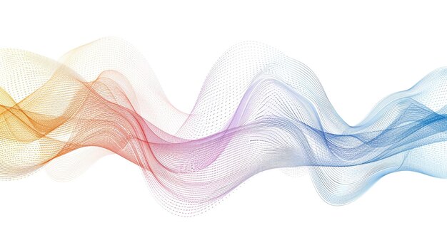 Sketch the intricate pathways of innovation with fluid gradient lines in a single wave style isolated on solid white background