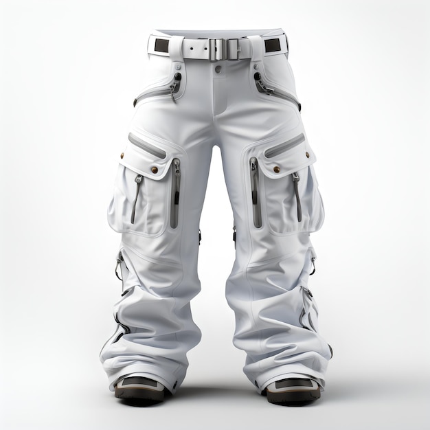 Ski pants mockup on a white background _ai_generated