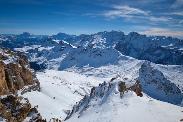 Ski resort in Dolomites, Italy