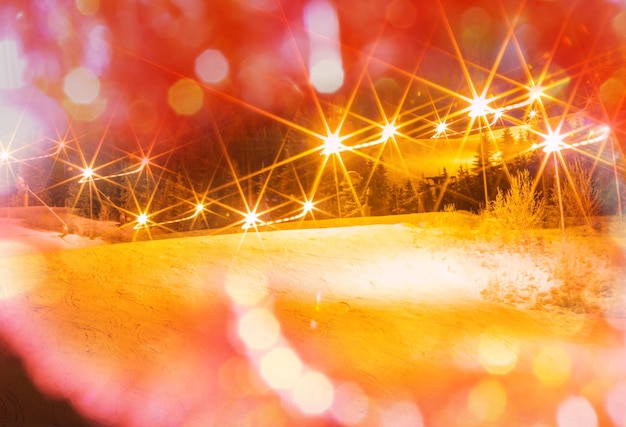 Ski resort at night