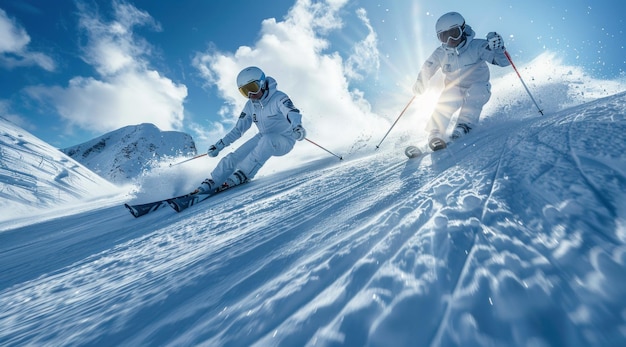 Skiing in the Alps