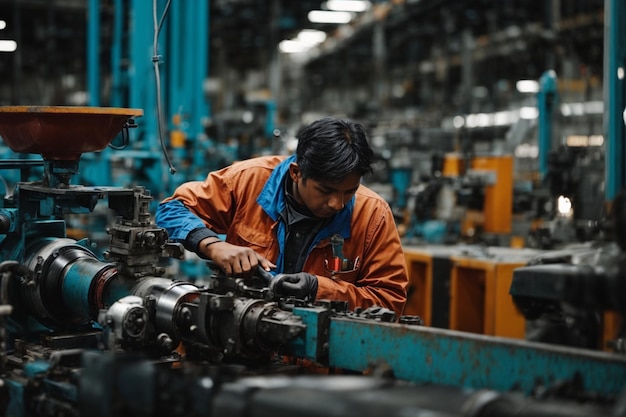 Skilled Welder Embracing Occupational Safety in Metal Workshop