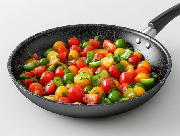 Skillet of Colorful Mixed Vegetables