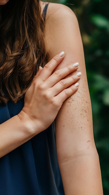 Photo skin allergy on a persons arm