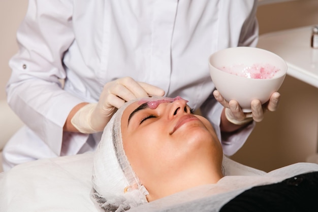 Skin care clinic procedures for facial skin elasticity