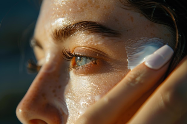 the skin glowing with health as they gently apply a dollop of nourishing cream