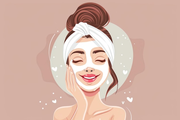 Skincare portrait smiling cartoon