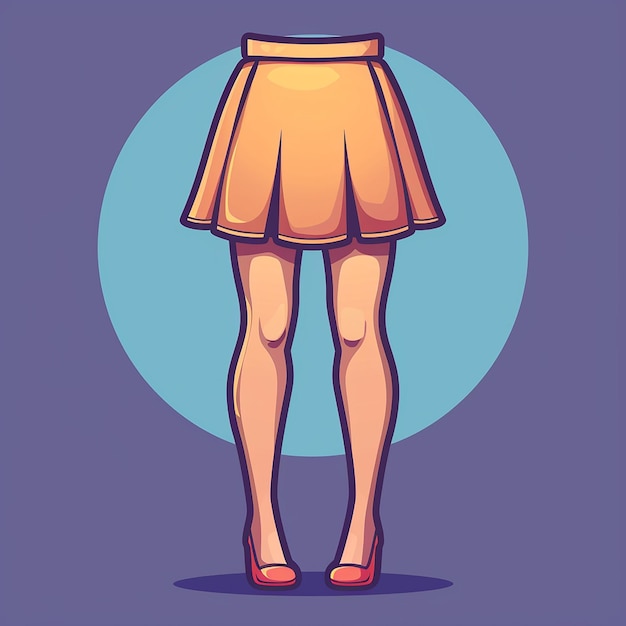 Skirt Cartoon Vector Icon Illustration