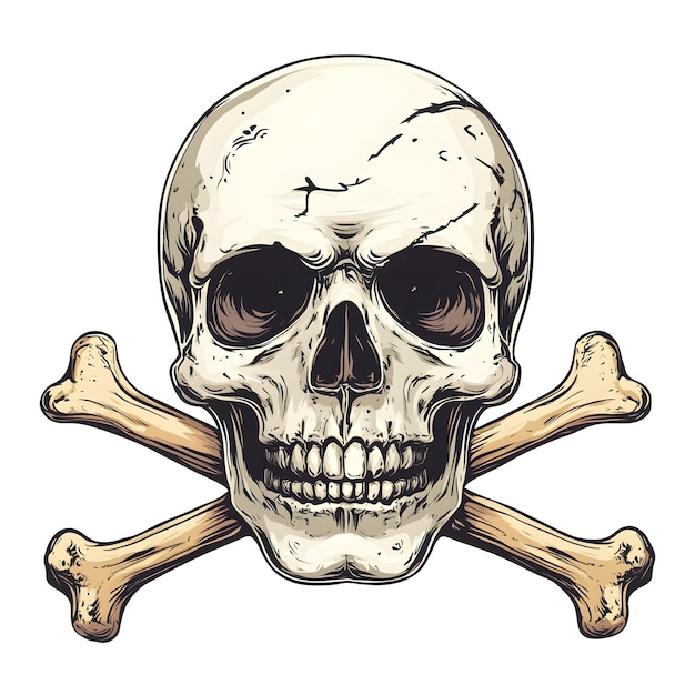 Photo a skull and crossbones logo with a skull and crossbones