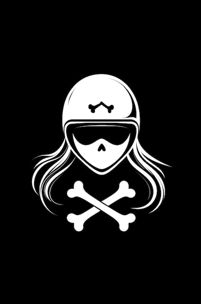 Photo a skull and crossbones logo with a skull and crossbones