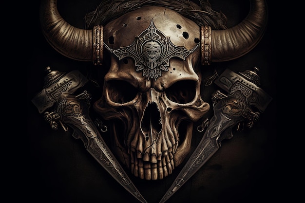 The skull of the demon wallpapers