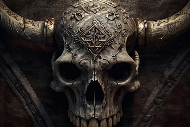 The skull of the demon