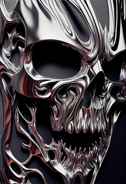 skull glampunk metal texture