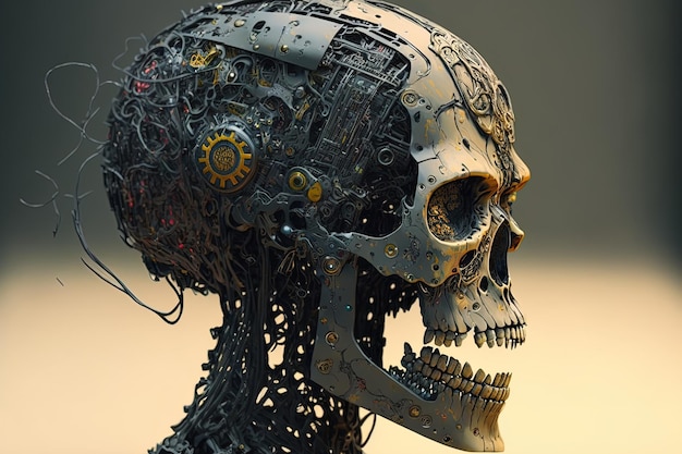 Skull of a human size robot