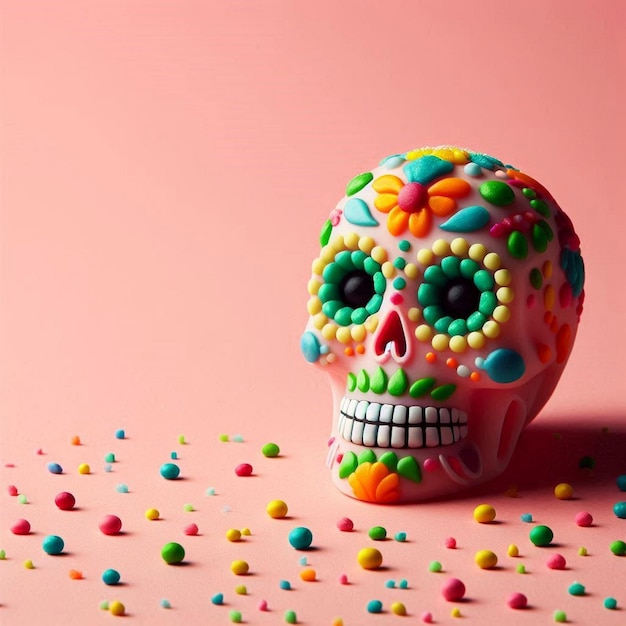 Photo skull made of sugar