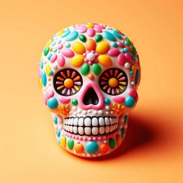 Photo skull made of sugar