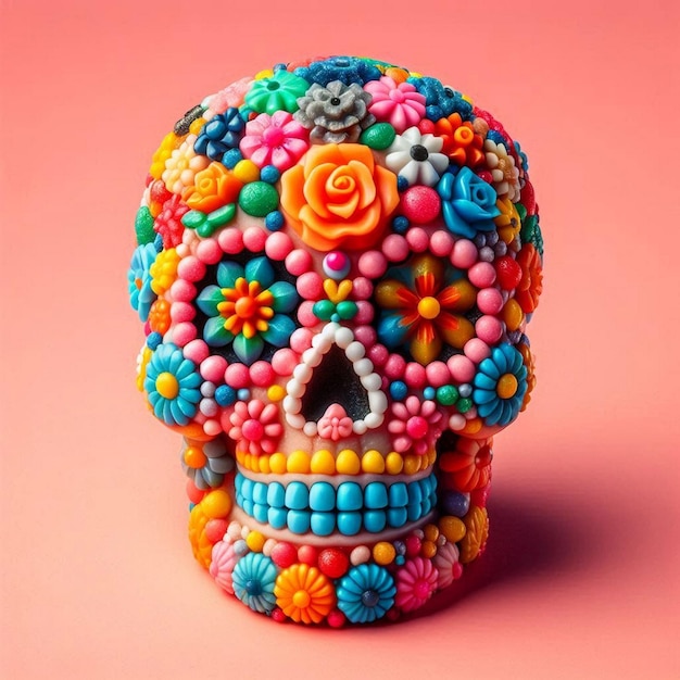 Photo skull made of sugar