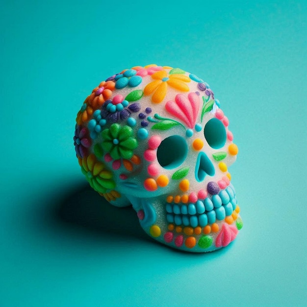 Photo skull made of sugar