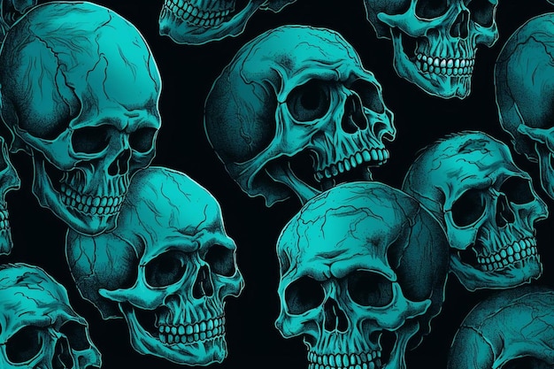 Skull Pattern Images background and copy space