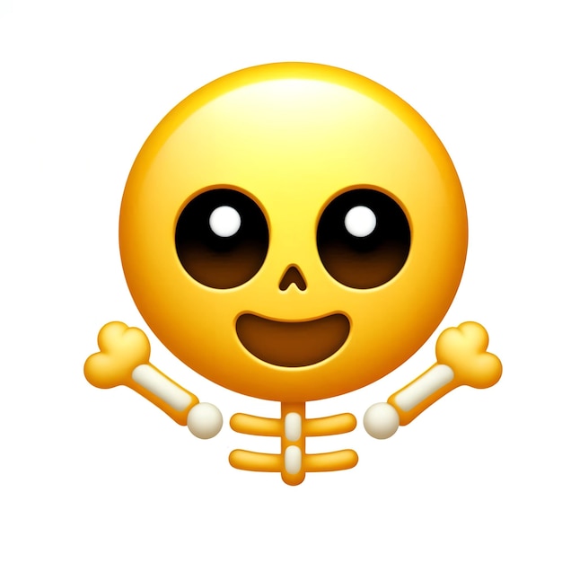 Photo skull winking face emoji design image and sticker tattoo