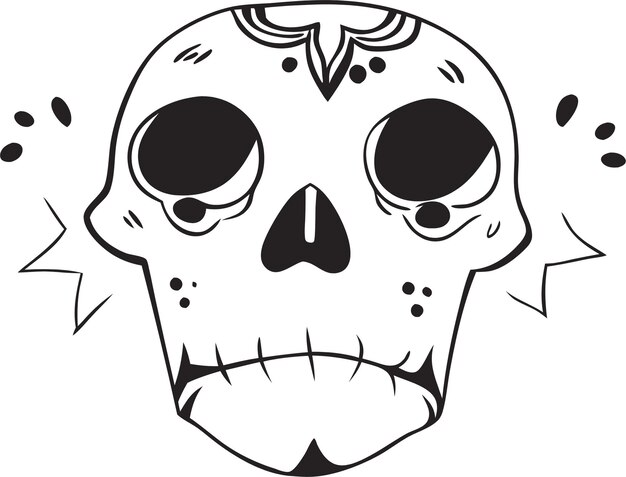 a skull with a skull and a crossbones on it