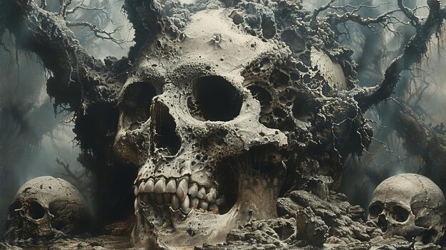 a skull with a skull that says it is the name of a man