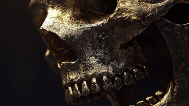 Photo a skull with the word  bones  on it