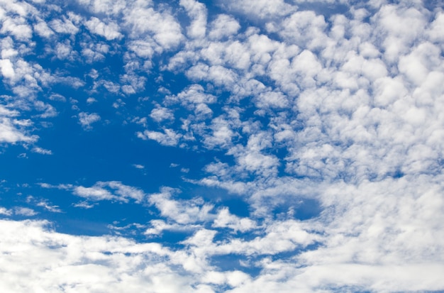 The sky after a thunderstorm. Blue sky in the clouds