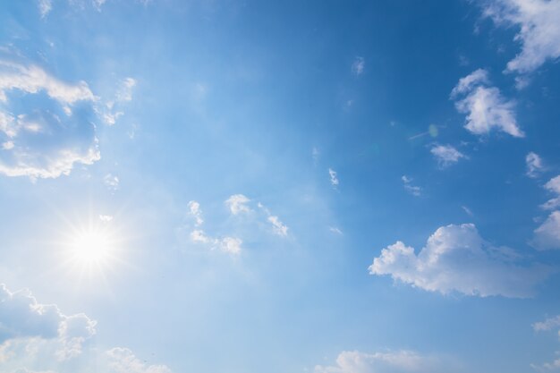 Photo sky background, clouds and sun light