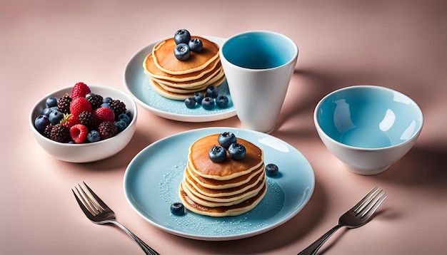 Sky Blue Pancakes