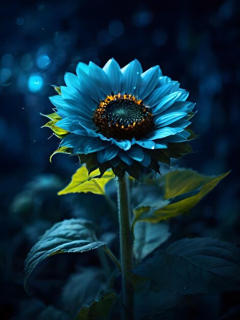 Sky blue sunflower