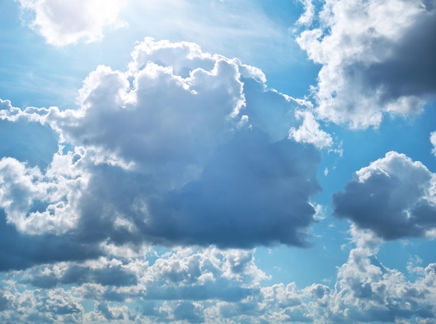 Sky cloud and sun rays