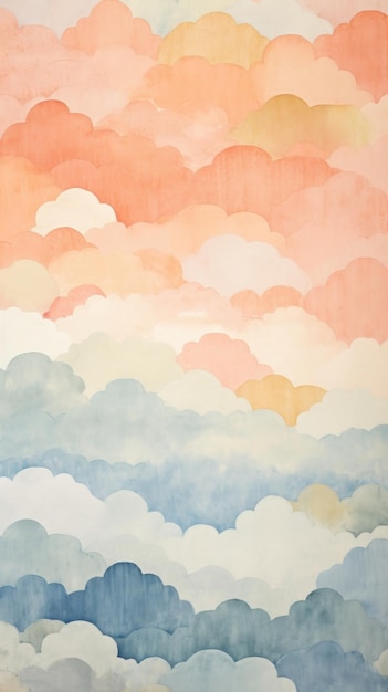 Photo sky clouds abstract painting art