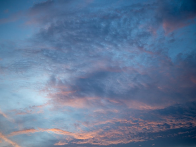 Sky and clouds at sunset. it is beautiful red and orange colors of sunrise or sunset.