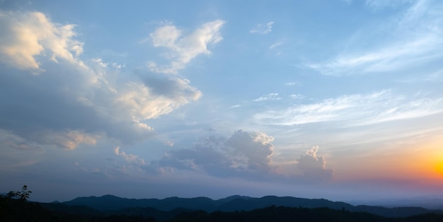 Sky and clouds at sunset